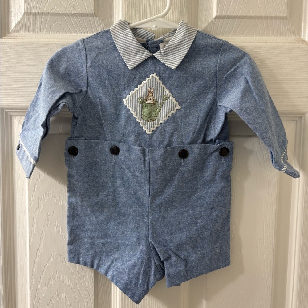 Vintage Beatrix Potter Original Peter Rabbit Baby Romper Easter 3-6 Months EUC